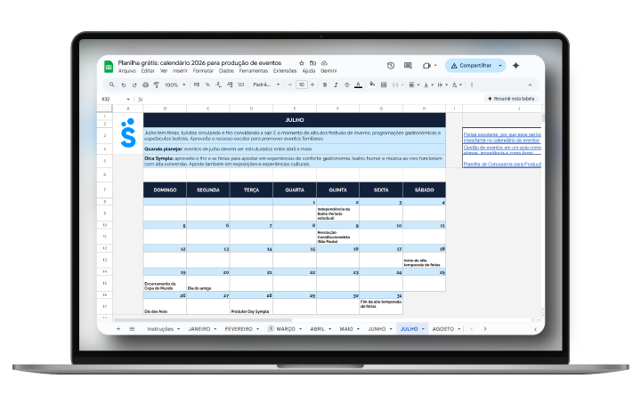 Calendário Estratégico 2026 para o Produtor de Eventos