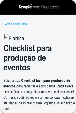 Checklist para produção de eventos